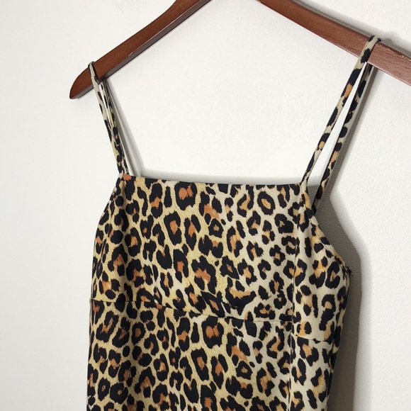 Zara Leopard Sleeveless Mini Dress Size S - Picture 3 of 6